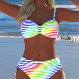 Anete - Svītrainais Vasaras Bikinis