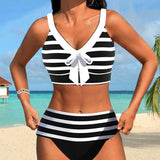 Laluna® | Svītrainais bikini ar augsto jostasvietu