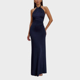 Milica - Slinky Halter Maxi Kleita