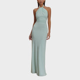 Milica - Slinky Halter Maxi Kleita