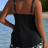 Laluna® | Tankini Svītrains ar Divdaļīgu Pludmales Biksīšu