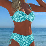 Dace - Leoparda Stila Bikinis Brīvdienām