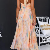Halter™ - Maxi kleita ar rakstu