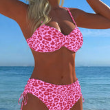 Dace - Leoparda Stila Bikinis Brīvdienām