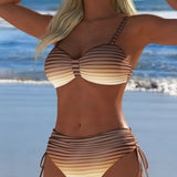 Anete - Svītrainais Vasaras Bikinis