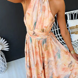 Halter™ - Maxi kleita ar rakstu