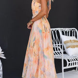 Halter™ - Maxi kleita ar rakstu