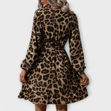 Liene – Leoparda kleita ar jostu