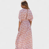 Vilma - Boho rozā kleita ar šķēlumu