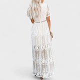 Marinka - Eleganta Boho Kleita ar Mežģīnēm
