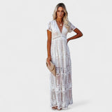 Marinka - Eleganta Boho Kleita ar Mežģīnēm