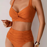 Laluna® | Augstās jostas vasaras bikini komplekts