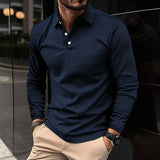 Ethan™ | Ērti Garās Piedurknes Polo Krekls