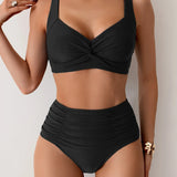 Laluna® | Augstās jostas vasaras bikini komplekts