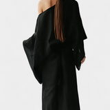 Filipa - Kimonos Kleita no Linu un Kokvilnas ar Jostu