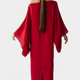 Filipa - Linu un kokvilnas kimono stila kleita ar jostu