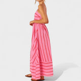 Isabel - Garā kleita ar svītrām